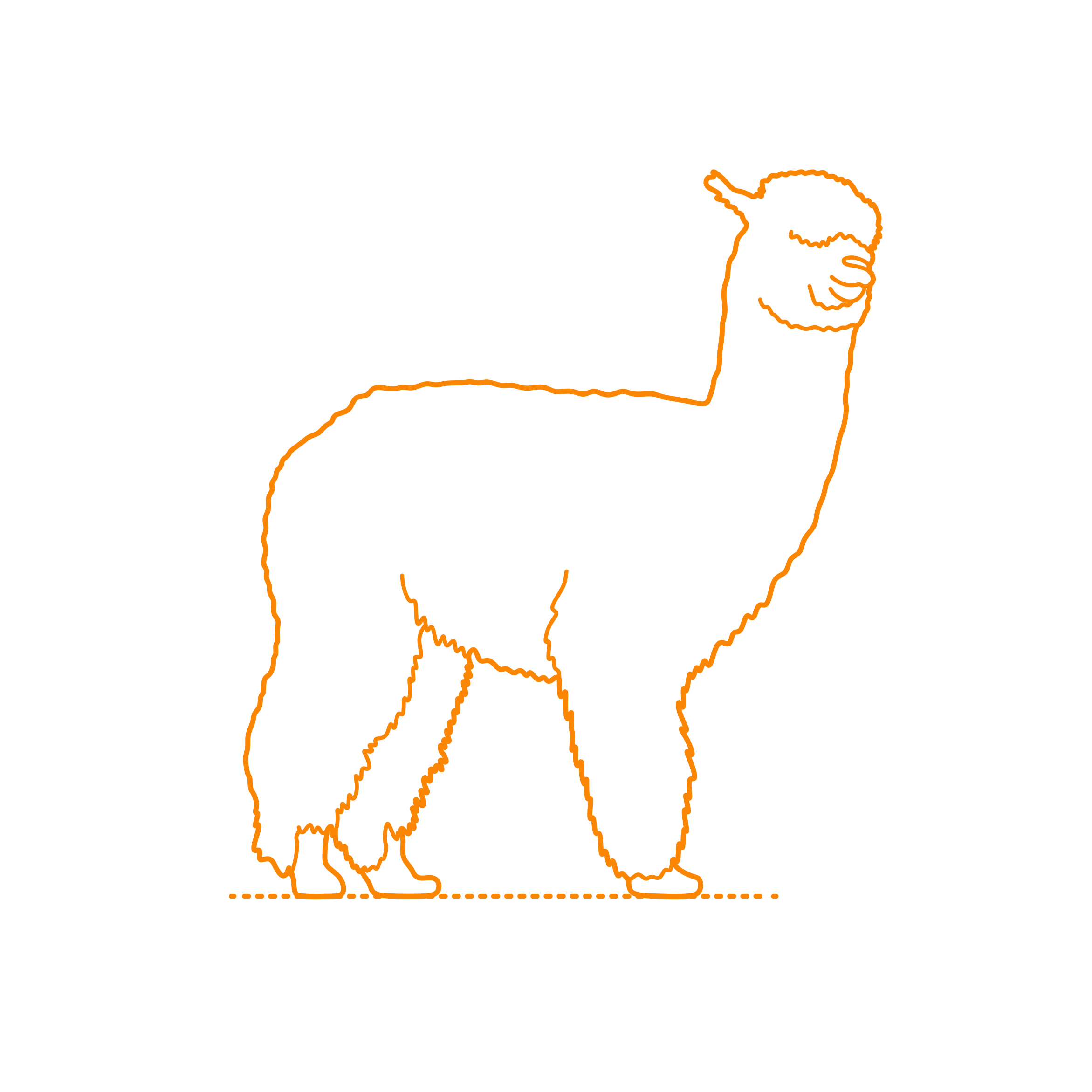 Animals Camelids Alpaca Outline Drawing Svg Vector Free Vectors